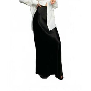 Baacal Eudora Easy Satin Maxi Bias Skirt